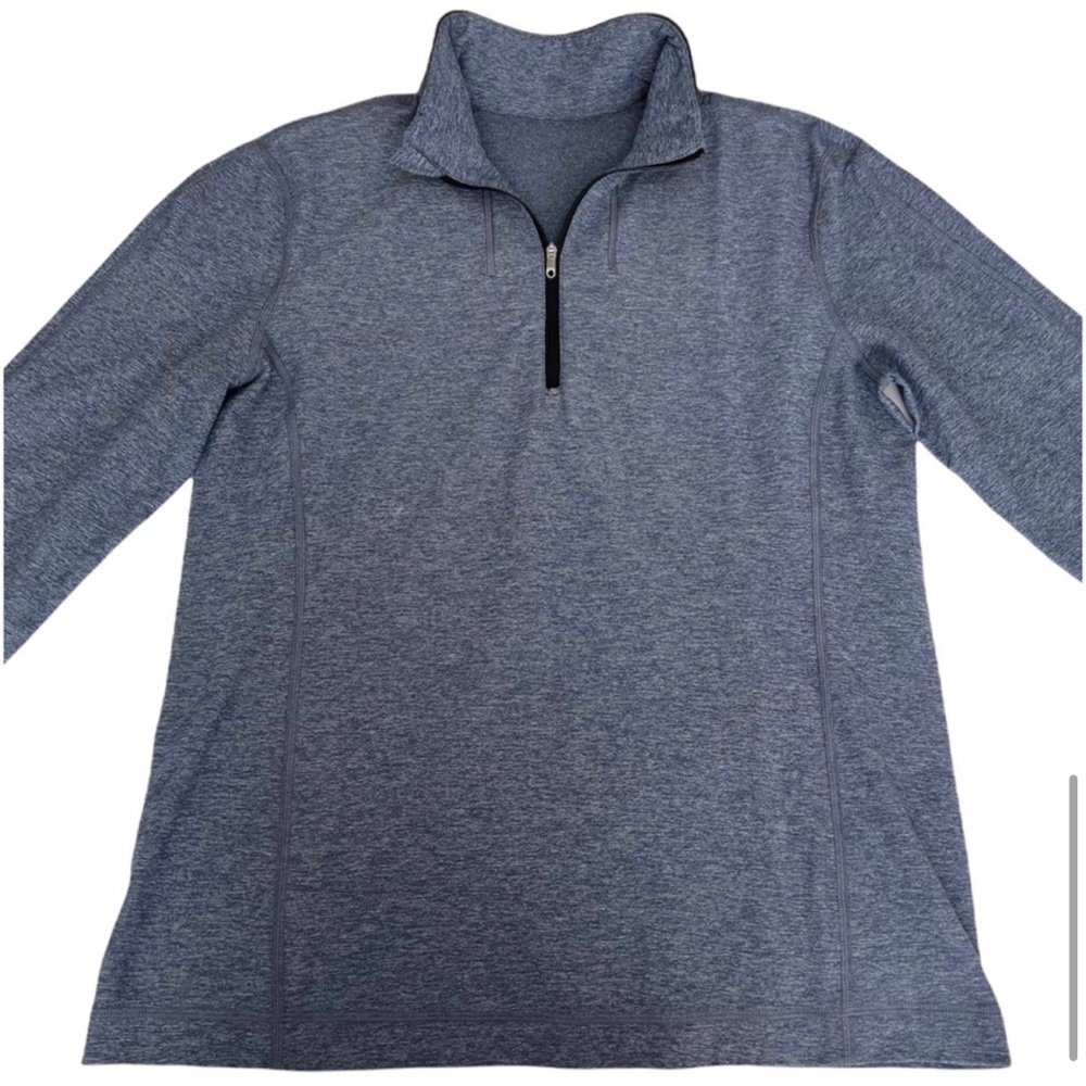 Lululemon Pullover 1/2 zip Sweat Session Surge Men’s Large Inkwell Blue Gray